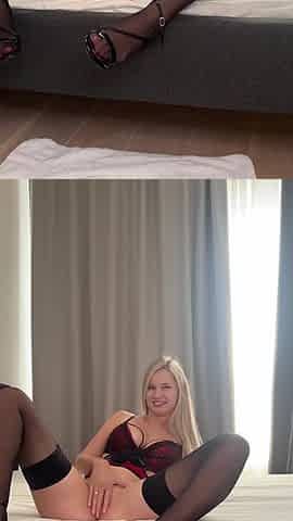Stella Cardo In Hotel Girl Jerks Off Hard And Squirts On The Floor