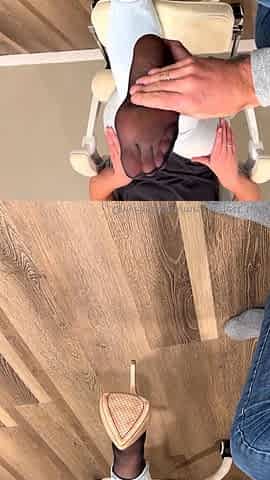 A nylon and foot fetish