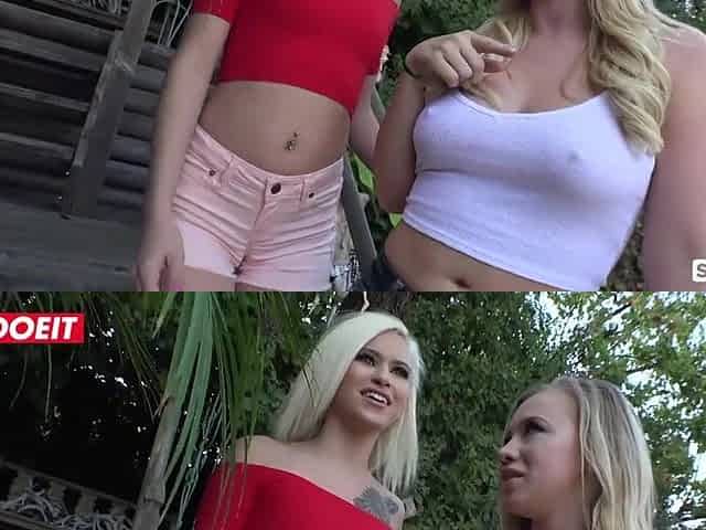 Lewd Teen Scammers Have a Sexy Pool Trio - #LETSDOEIT