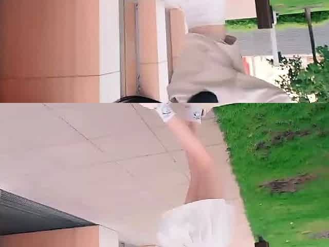 Public getting off with a gigantic salami in a crowded