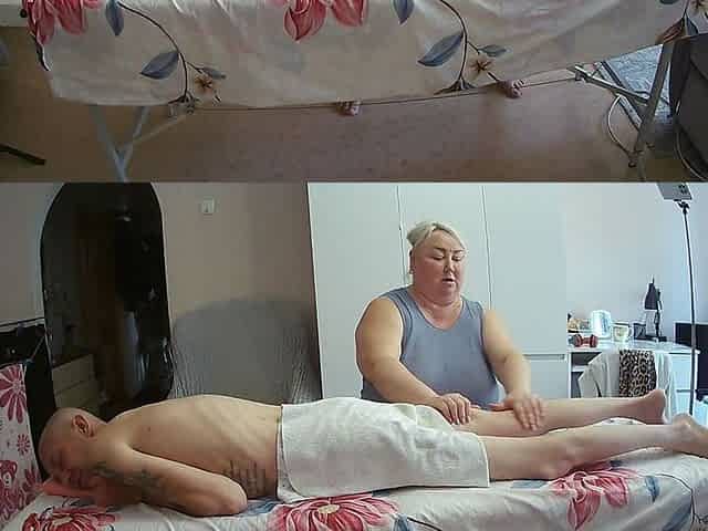 Stepmom Does a Body Massage and Jerks off My Oily Cock