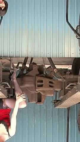 Train Tramp, in Layered Nylons - Nylon Slut Sneaks Into Railway Yard