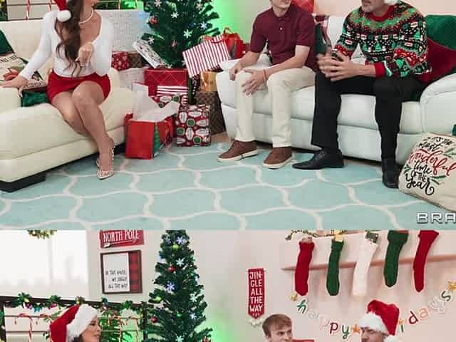 Pissed Cheating MILF gets Pounded With Christmas Joy: Cherie Deville, Derek Savage, Rylee Blake