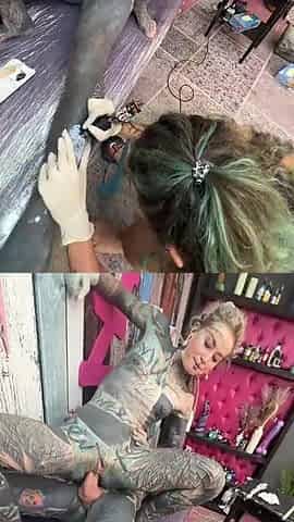 Tattooeed and Piercings Titty Tattoo Session Turns Into Wild Anal Ride