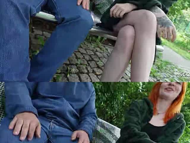 GERMAN SCOUT - Skinny Redhead Fan Fuck