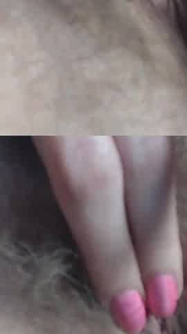 Fingering My Super Hairy Asshole with Moaning