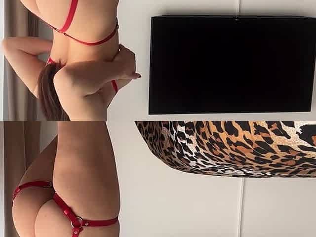 Hot Brunette In Stockings Masturbates Hard