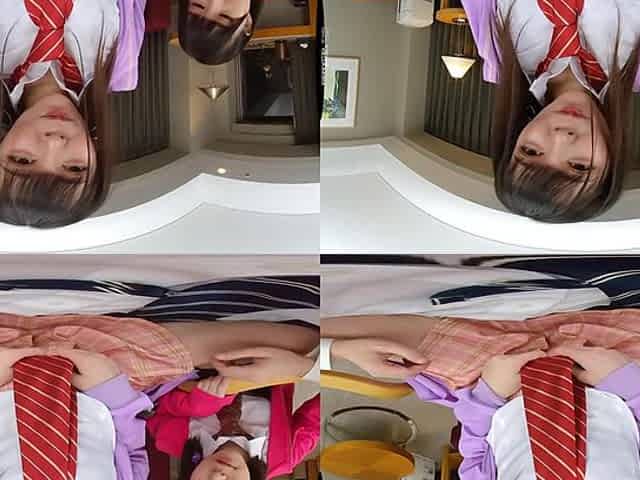Hinako Mori and Nanami Yokomiya in Bitch Schoolgirls Squirt for the Camera in a Reverse Threesome - SodCreate