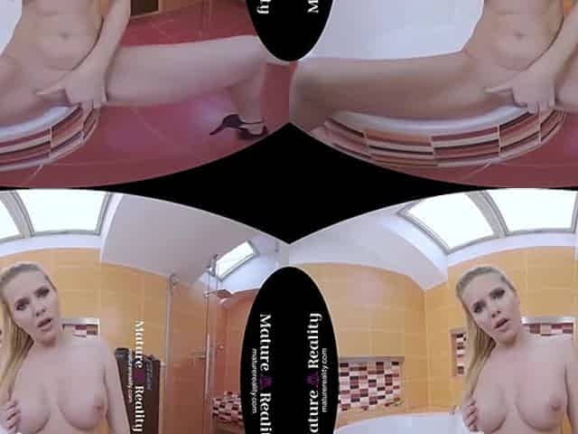 Big Boobed Stepmommy Having Fun With Dildo With Virtual Reality