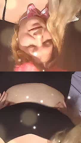 Halloween bunny titty show cosplay cute fetish