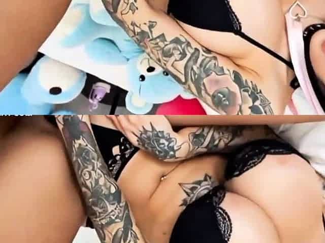 Tattooed Asian Babe in Lingerie Gets Pounded by Big Cock