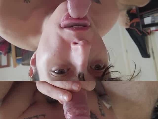 I Lick His Glans With My Tongue Until I Get A Huge Load, It Splatters My Face And All Around