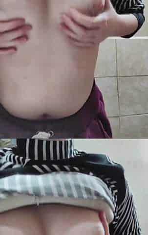 Petite Girl Showing Her Hairy Niples