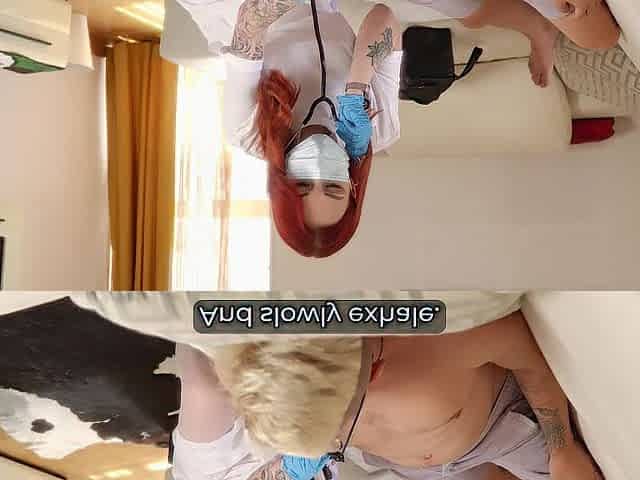 Nurse's Hawt Massage Turns Into A Risky Bang With Blue Gloves On