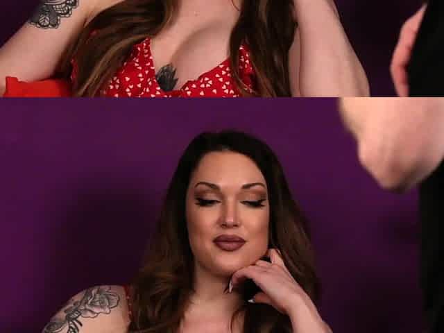 Busty CFNM voyeur teasing lucky guy