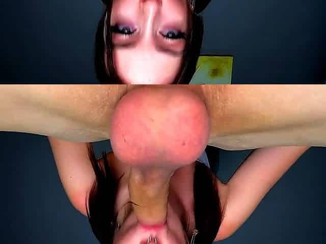 Rough Oral Creampie. Sloppy Deep Throat and Handjob.