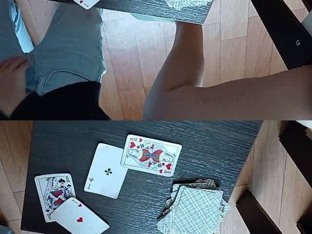 We Had a Bet, but No One Lost at Cards Because All Three of Us Cum