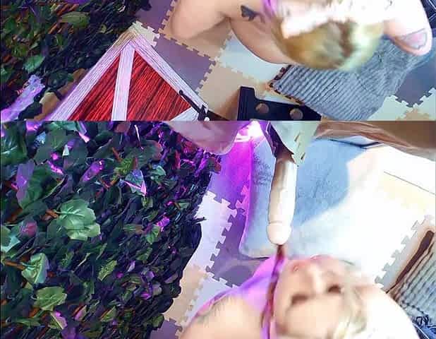 POV Blonde devoured all that cock then rubs & tickles with toes