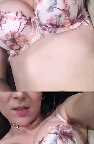 Big boob brunette masturbates on webcam