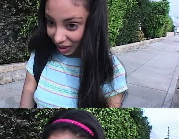 Small tit latina gives a POV blowjob