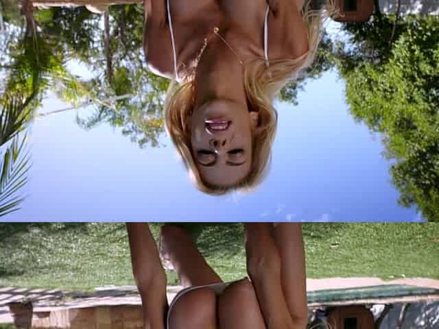 Cougar Alexis and young stud Dylan heat up the outdoors in sultry lingerie