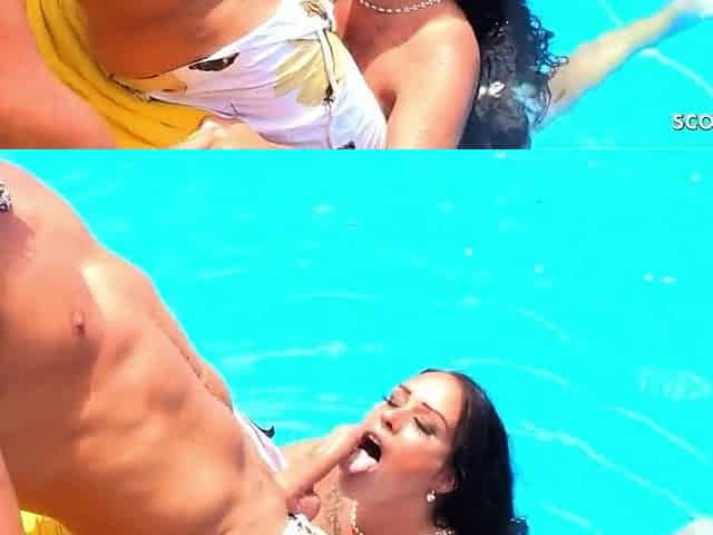 EAGER HOLIDAY CHEATING THREE-SOME SEX - GERMAN TEEN LULLU GUN