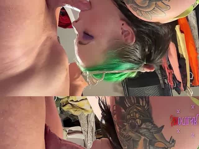 Blowjob Compilation - Busty Alt Girl Tasty Havoc Worships Cock