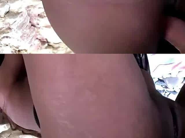 Hot ebony hotty bang outdoor