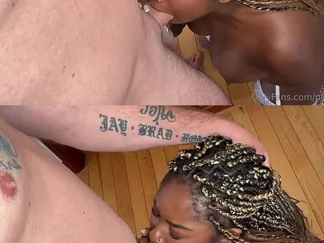 Big titty ebony gets bleached with intense sensual bbc pleasure