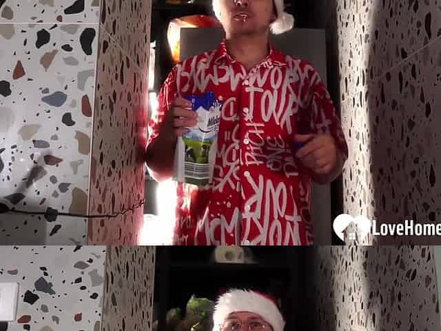 Our Naughty Christmas Kitchen Fuck Gets Exposed And Rough