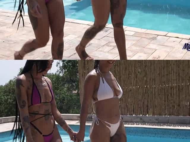 Mibby and Caroleta in Hot Lesbian Action!