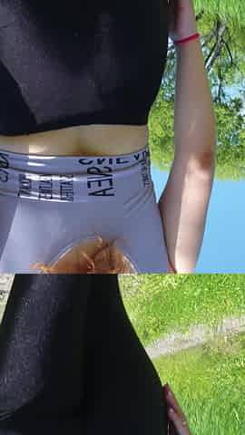 136- My Butt in Black Shiny Leggings Will Entice You, and You'll Follow Me to the Ends of the Earth!) *60fps
