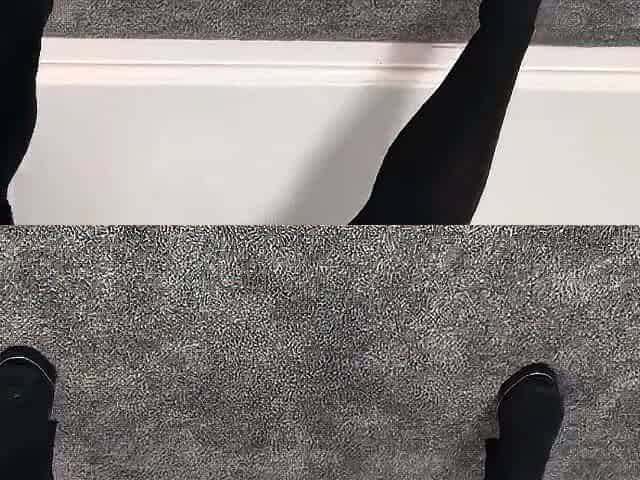 Sexy brunette wearing stockings masturbates webcam