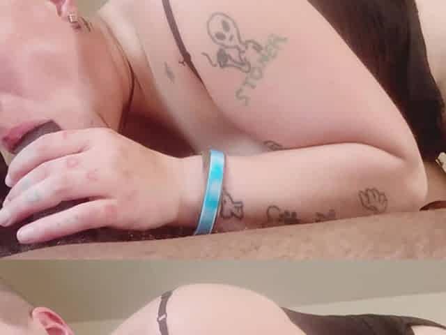 She Just Wants to Give a Blowjob and Stroke His Big Black Cock