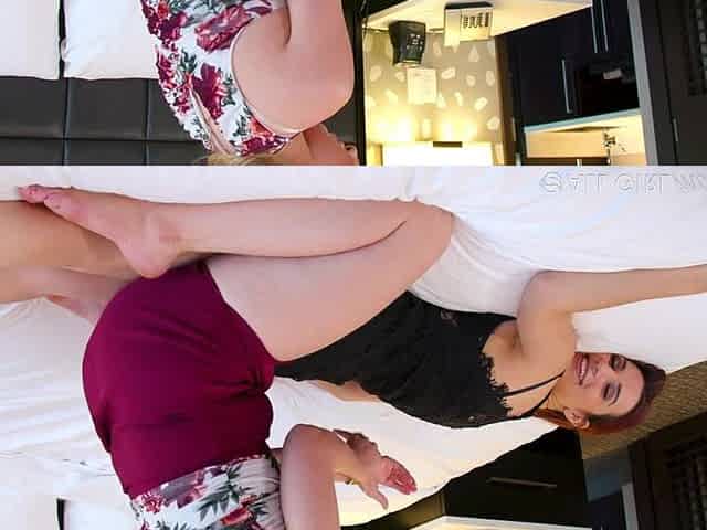 All Girl Massage - Hot Scissoring Fuck Between Two Sexy Babes Riley Reyes and April Snow