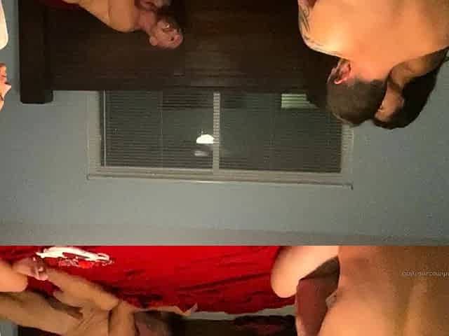 Busty amateur girlfriend group sex with facials