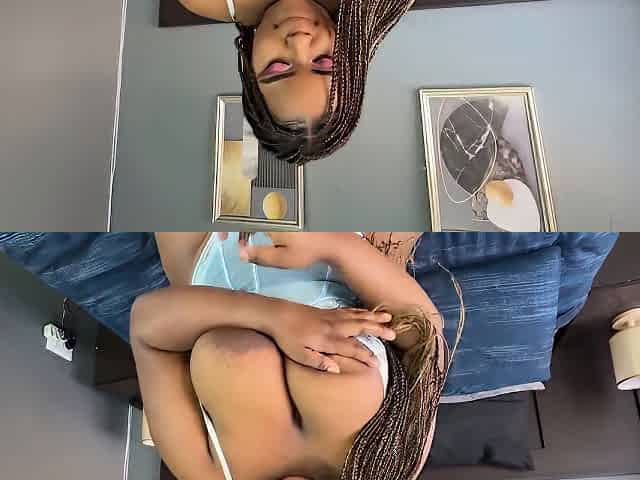 Busty Black Slut Takes A Facial And A Creampie