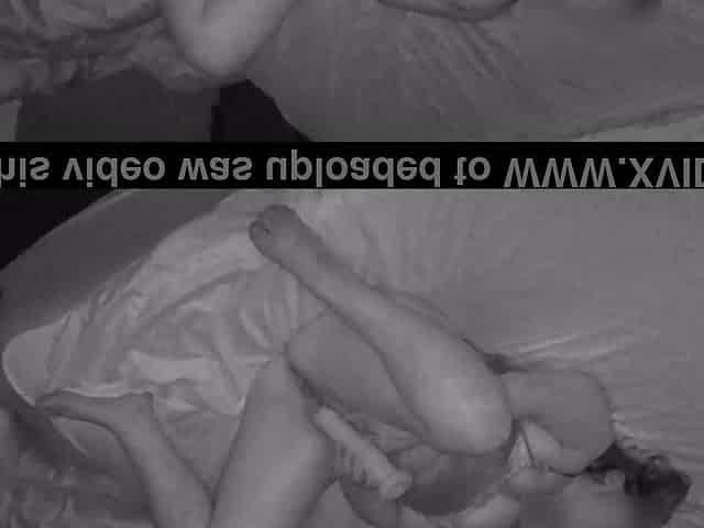 Security camera records me with my sex toy during the time that I masturbate at home