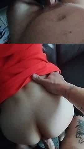 Fucking My Girlfriend on Couch Its Doggystyle