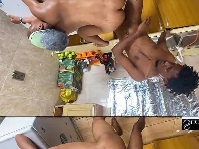 Hot Kitchen Fuck with Big Cock