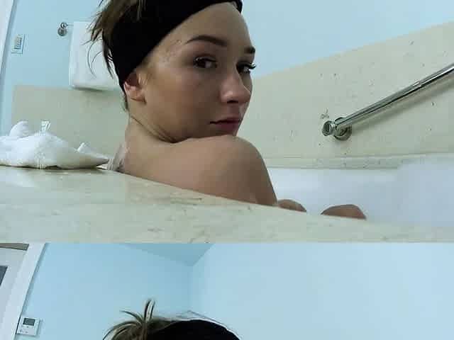Busty brunette solo masturbation