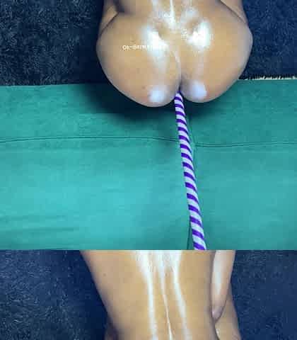 Naughty Amateur Girl Bend Over Orgasm on Stick