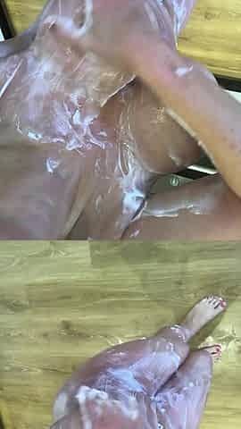 Covered in Lotion 4 finger club 9 inch in my ass