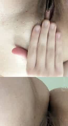 Close up solo beauty toying ass