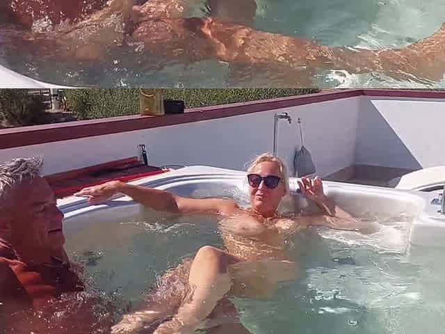 Sexy Naked Amateur Mature Wife Enjoys Outdoor Games in Pool