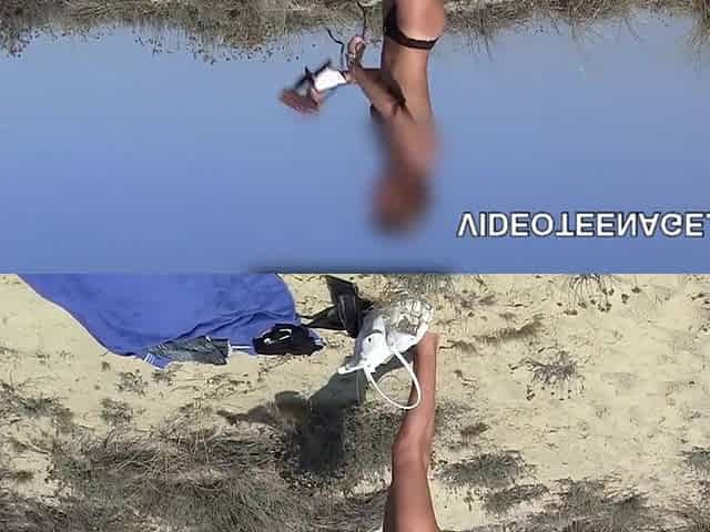 undressed at beach