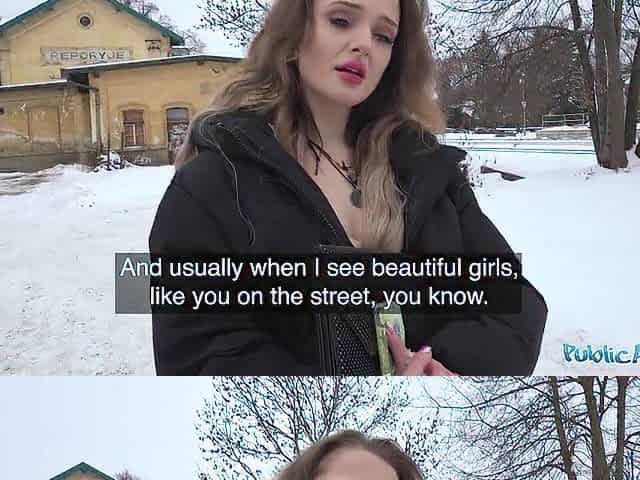 Hawt Russian Ballerina has her Constricted Twat Permeated my a Large Plump Weenie - Public Agent