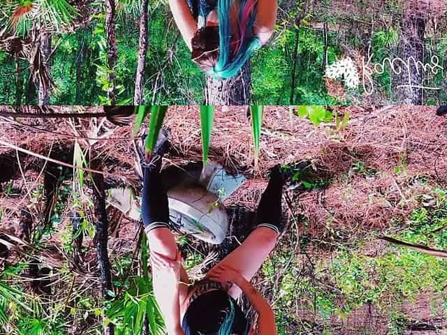 Peeing on a Toilet in the Woods