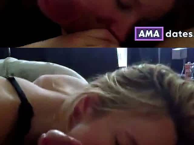 Blonde Amateur Girlfriend Gives Head and Swallows