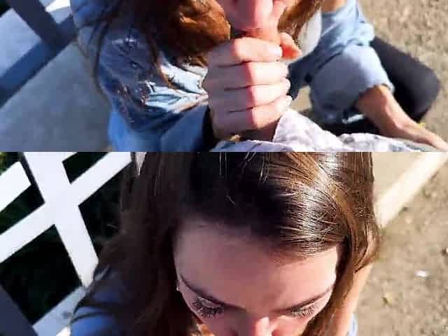 Public Fellatio Interrupted... Ended in the Car with a Large Cum Drink - KLX